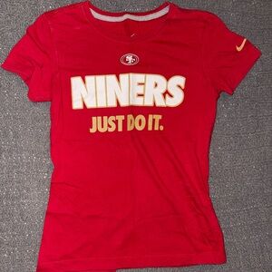 Nike Women's Red 49ers Graphic Tee